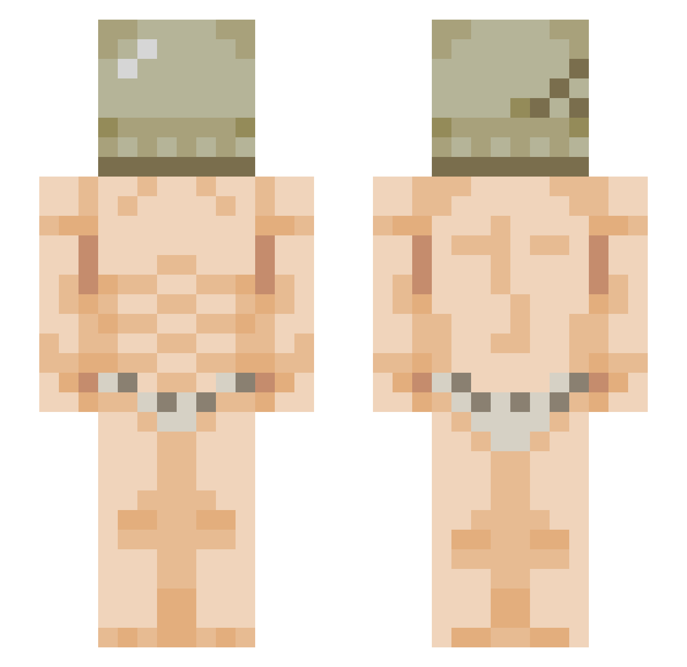 skuuna Minecraft skin, front and back view