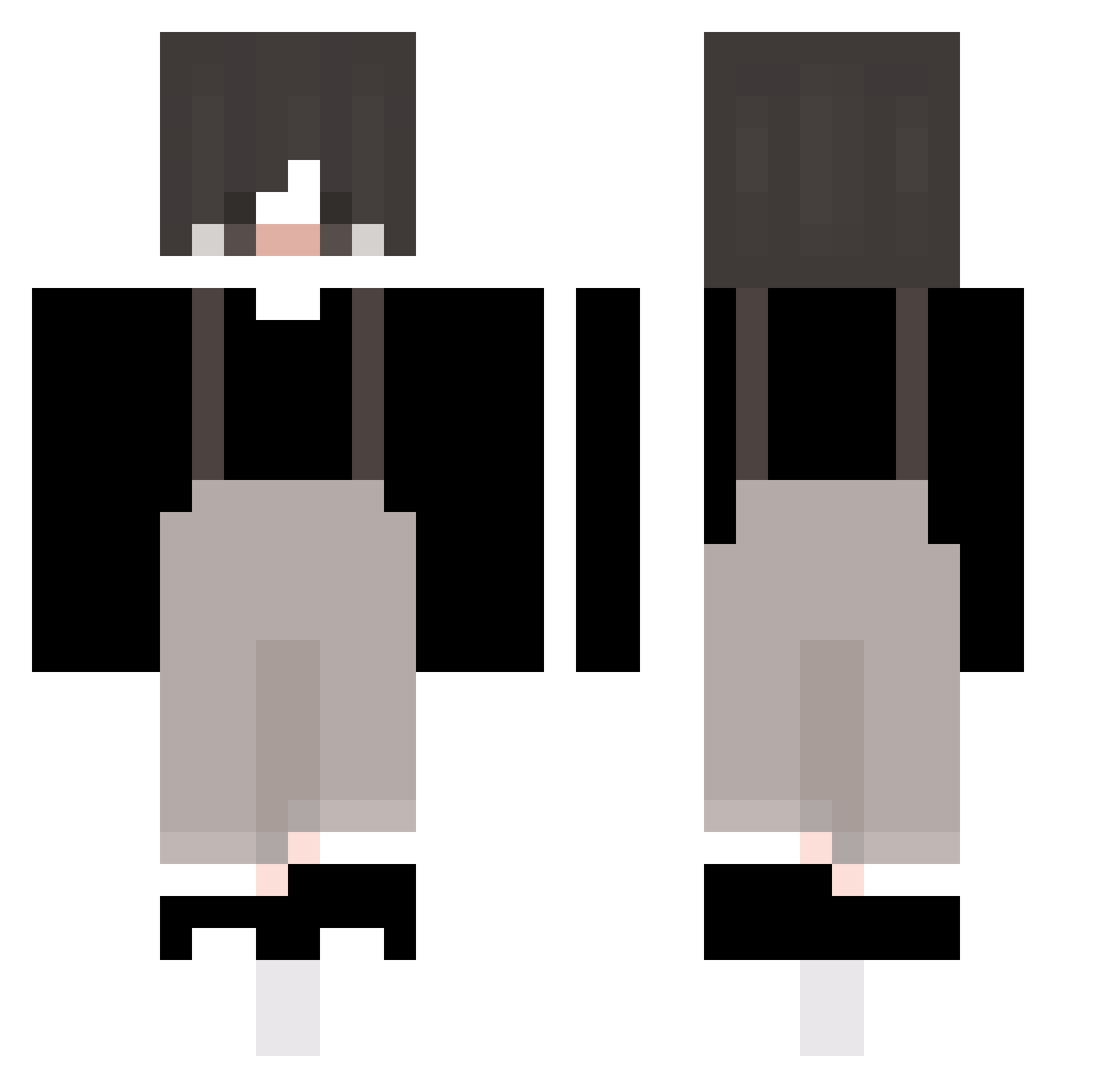 YAKINDA Minecraft skin, front and back view