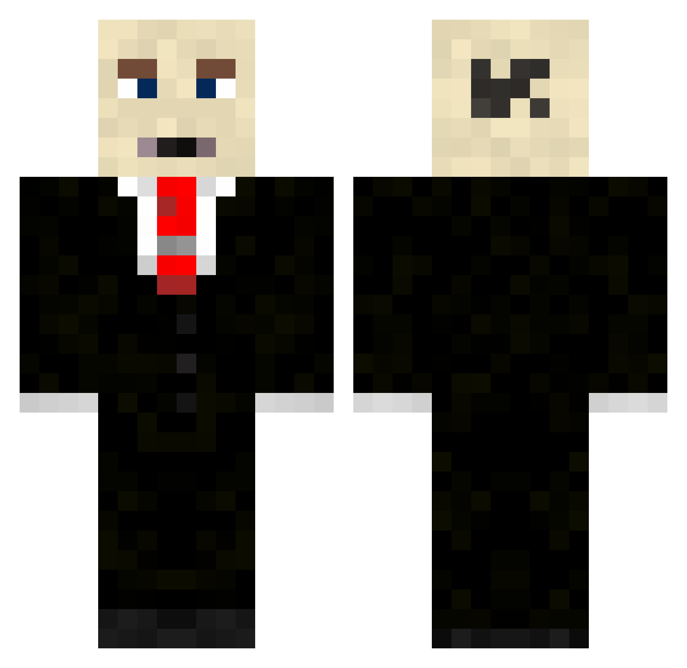 Djinny Minecraft skin, front and back view