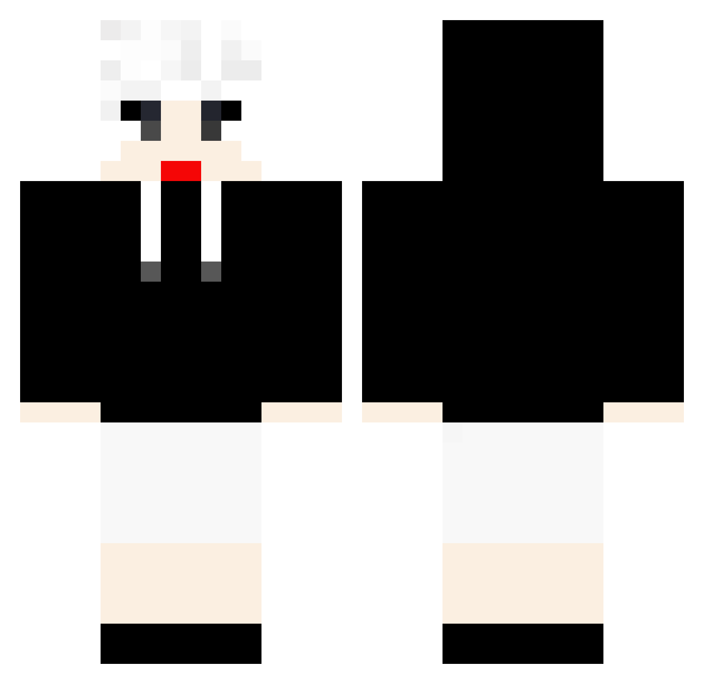 Tardiness Minecraft skin, front and back view