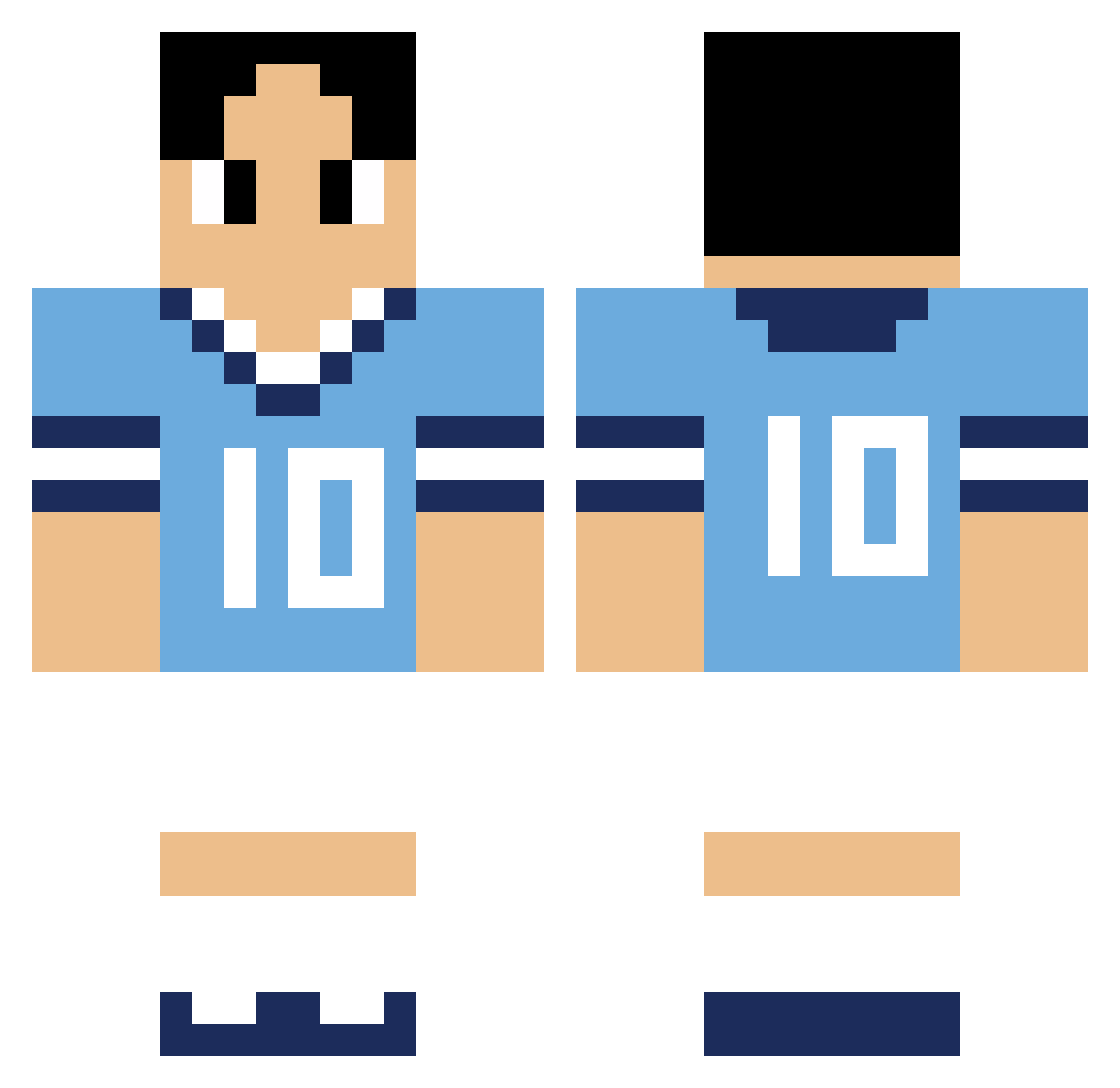 Keimini Minecraft skin, front and back view