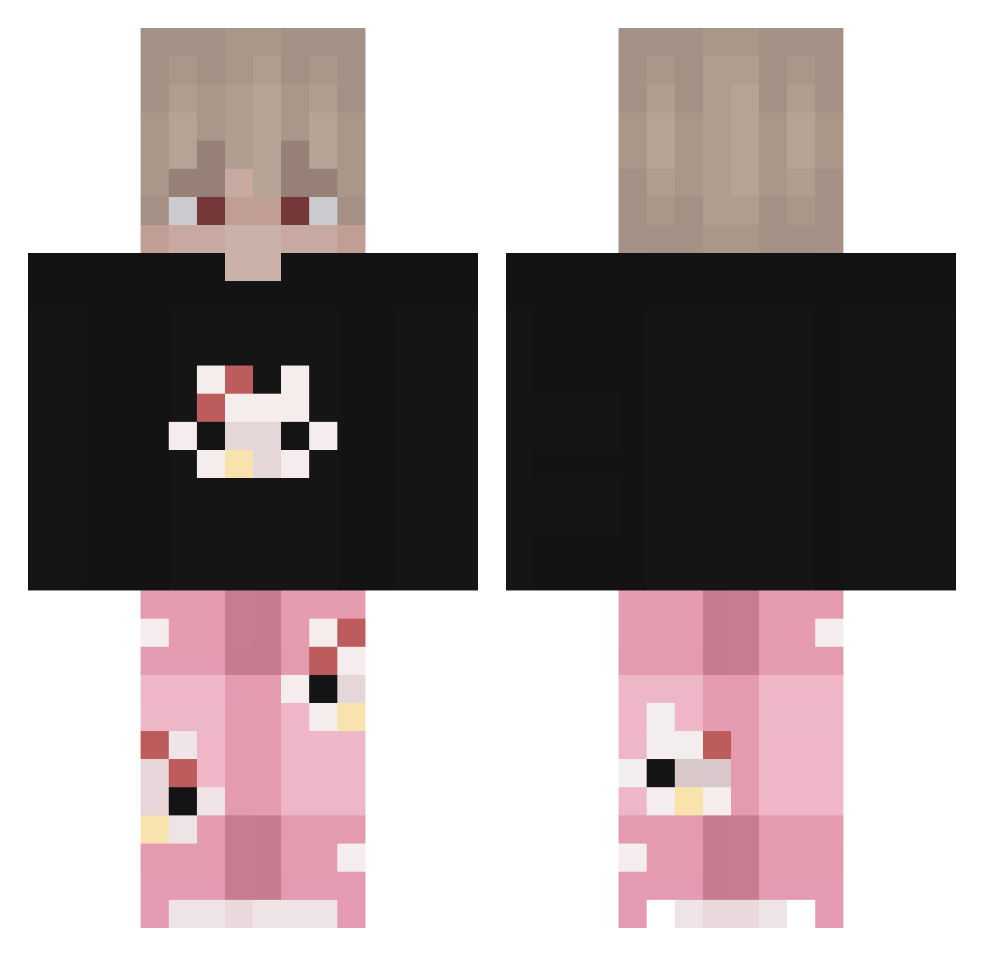 TallPapertowel Minecraft skin, front and back view