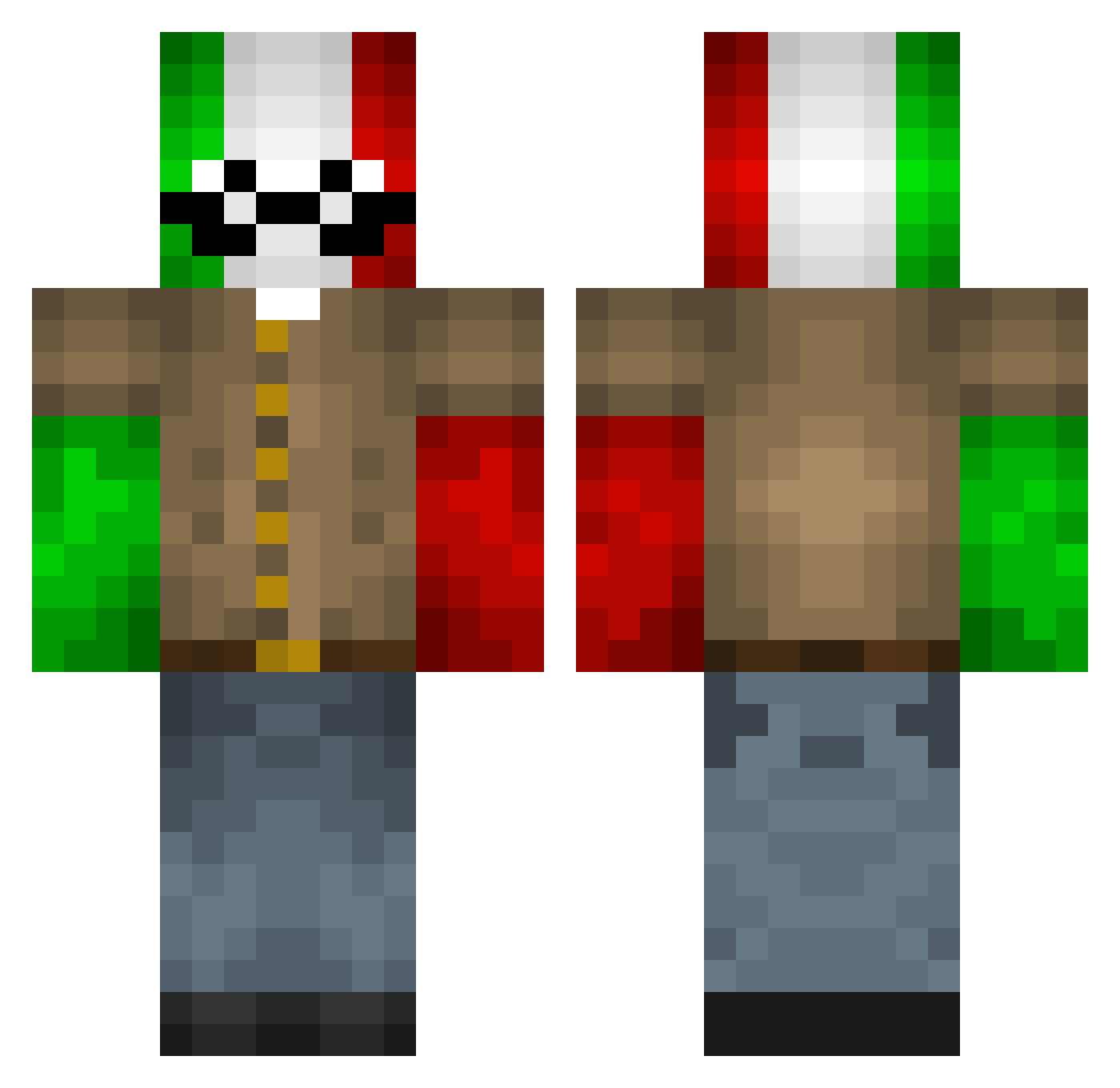 dragonrider9 Minecraft skin, front and back view