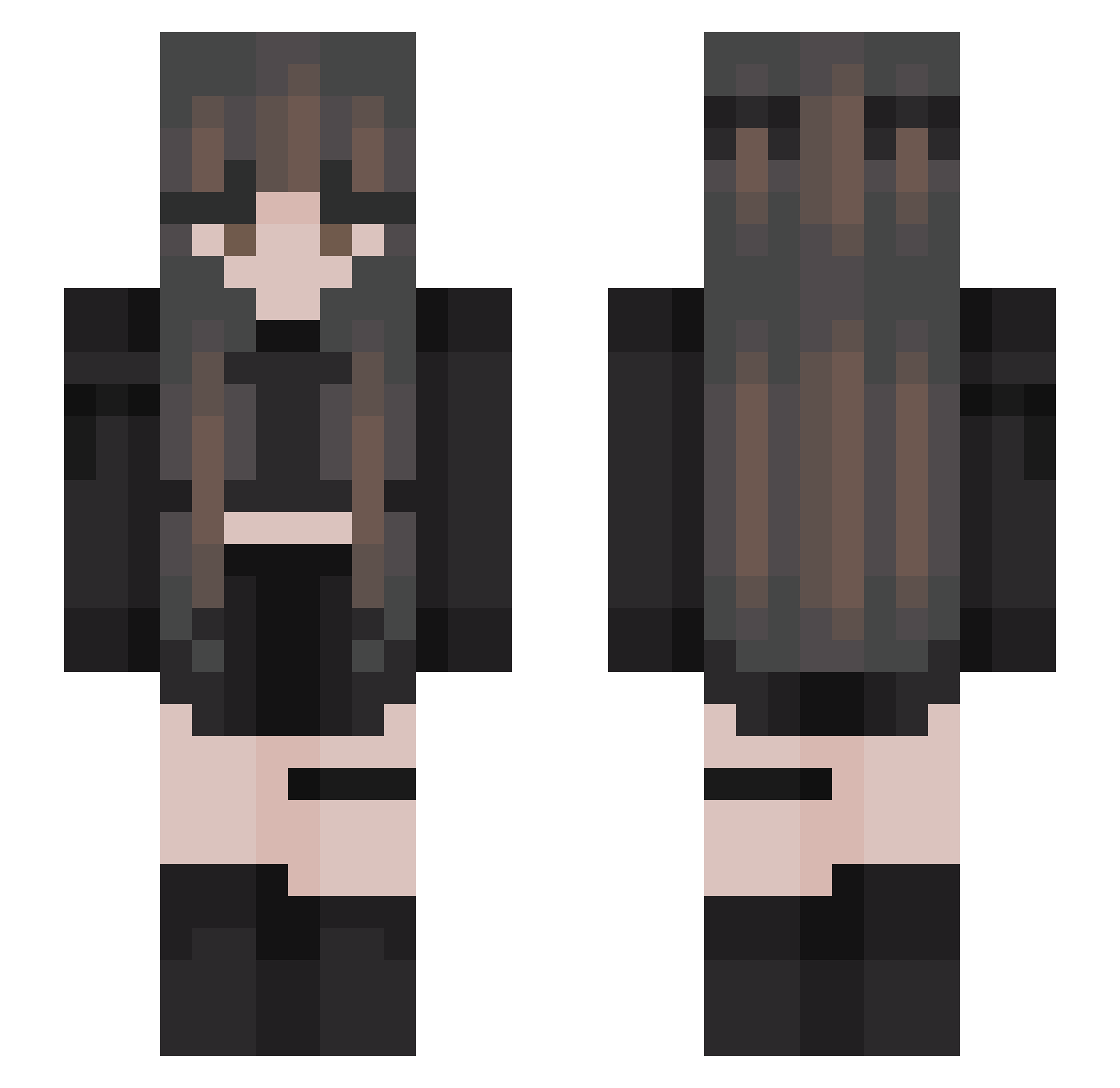 sweyyu Minecraft skin, front and back view