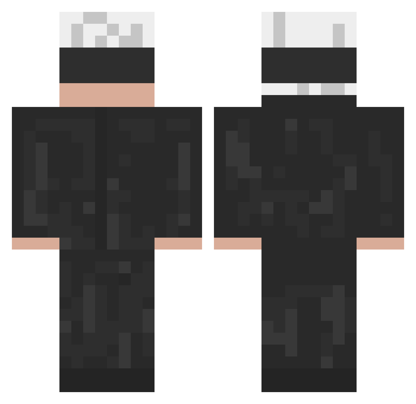 BizzyBeaver Minecraft skin, front and back view