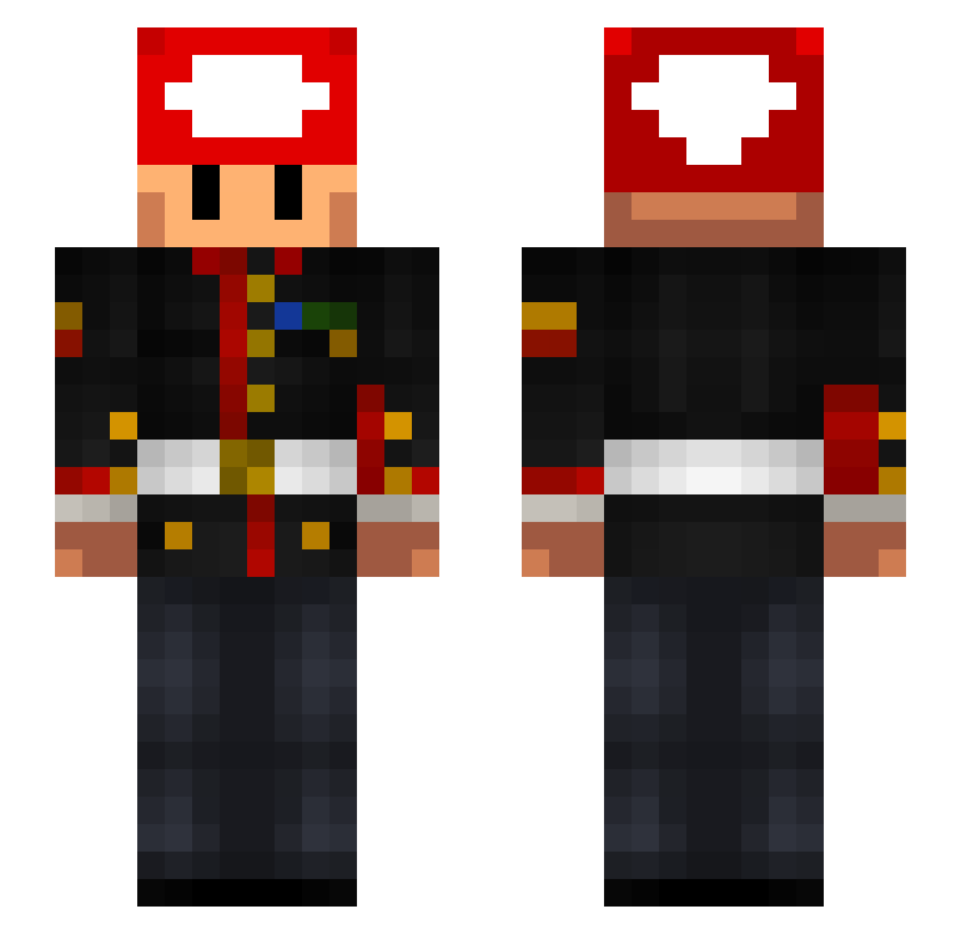zeroanon Minecraft skin, front and back view