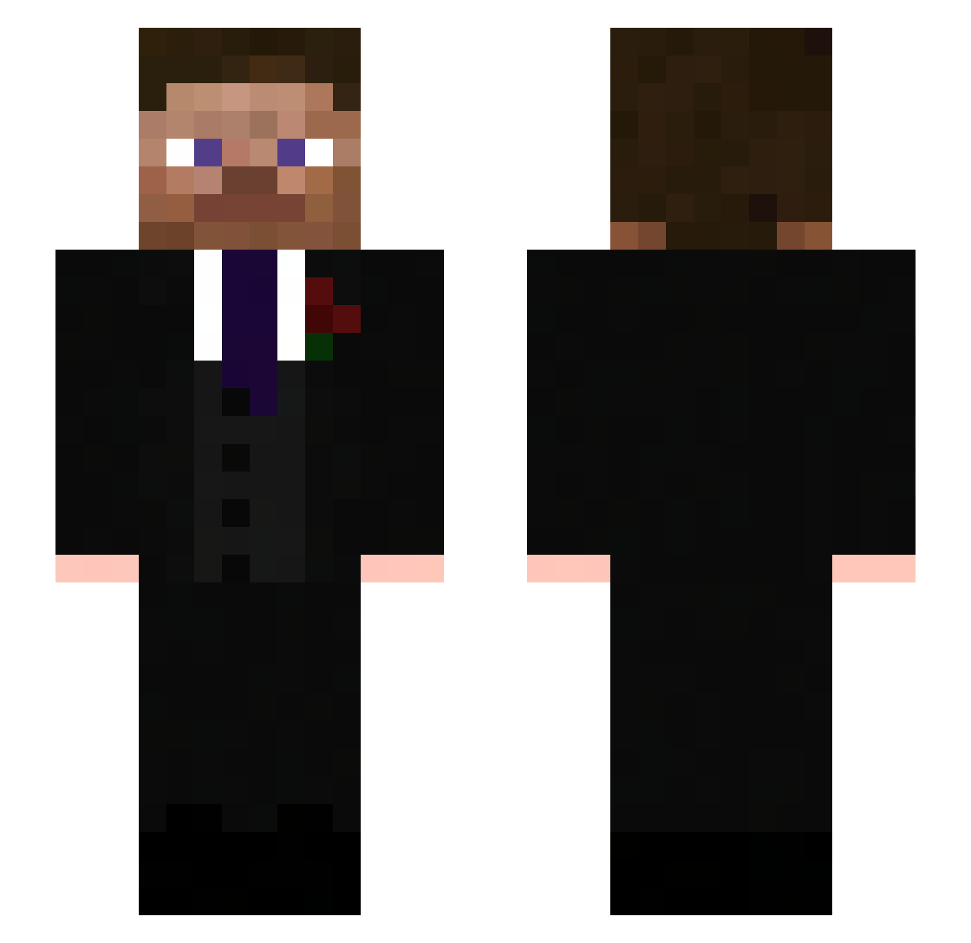 Delatea Minecraft skin, front and back view