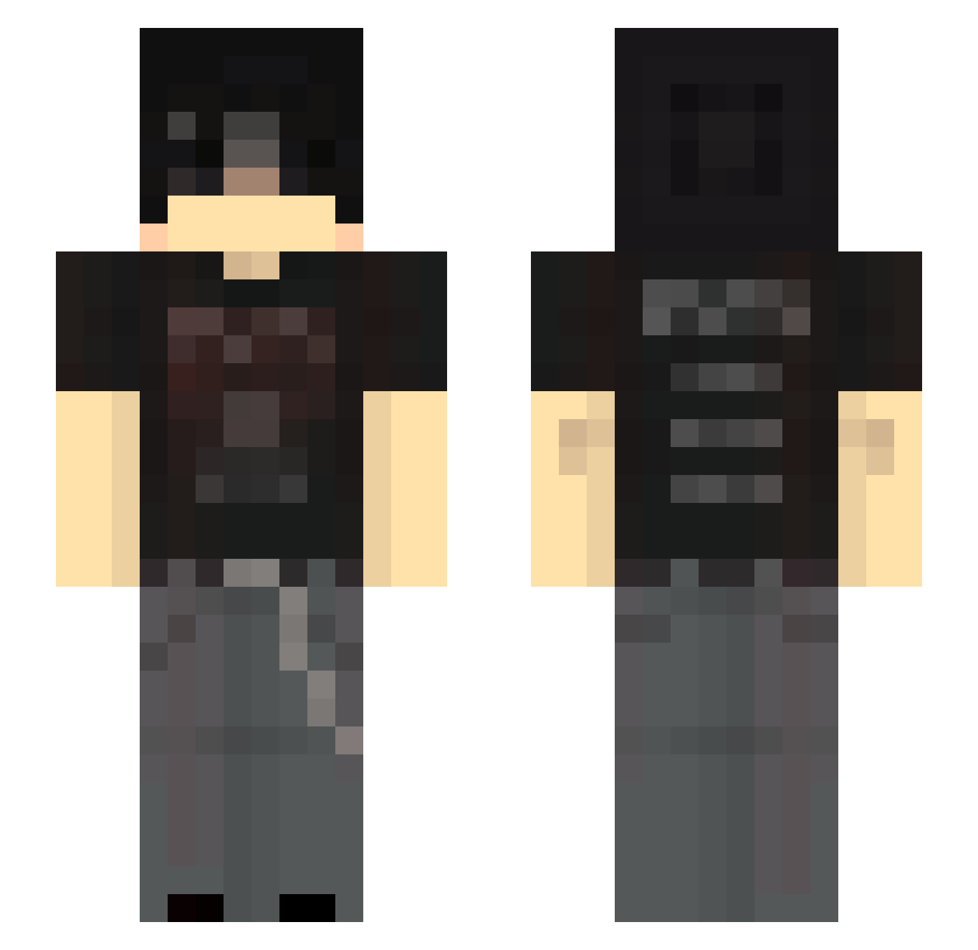 SoullessWarrior_ Minecraft skin, front and back view