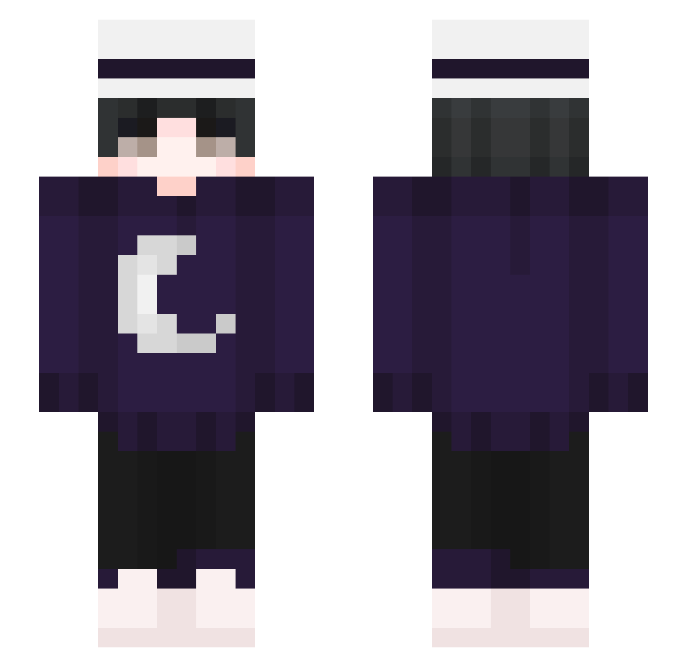 Lxnar07 Minecraft skin, front and back view