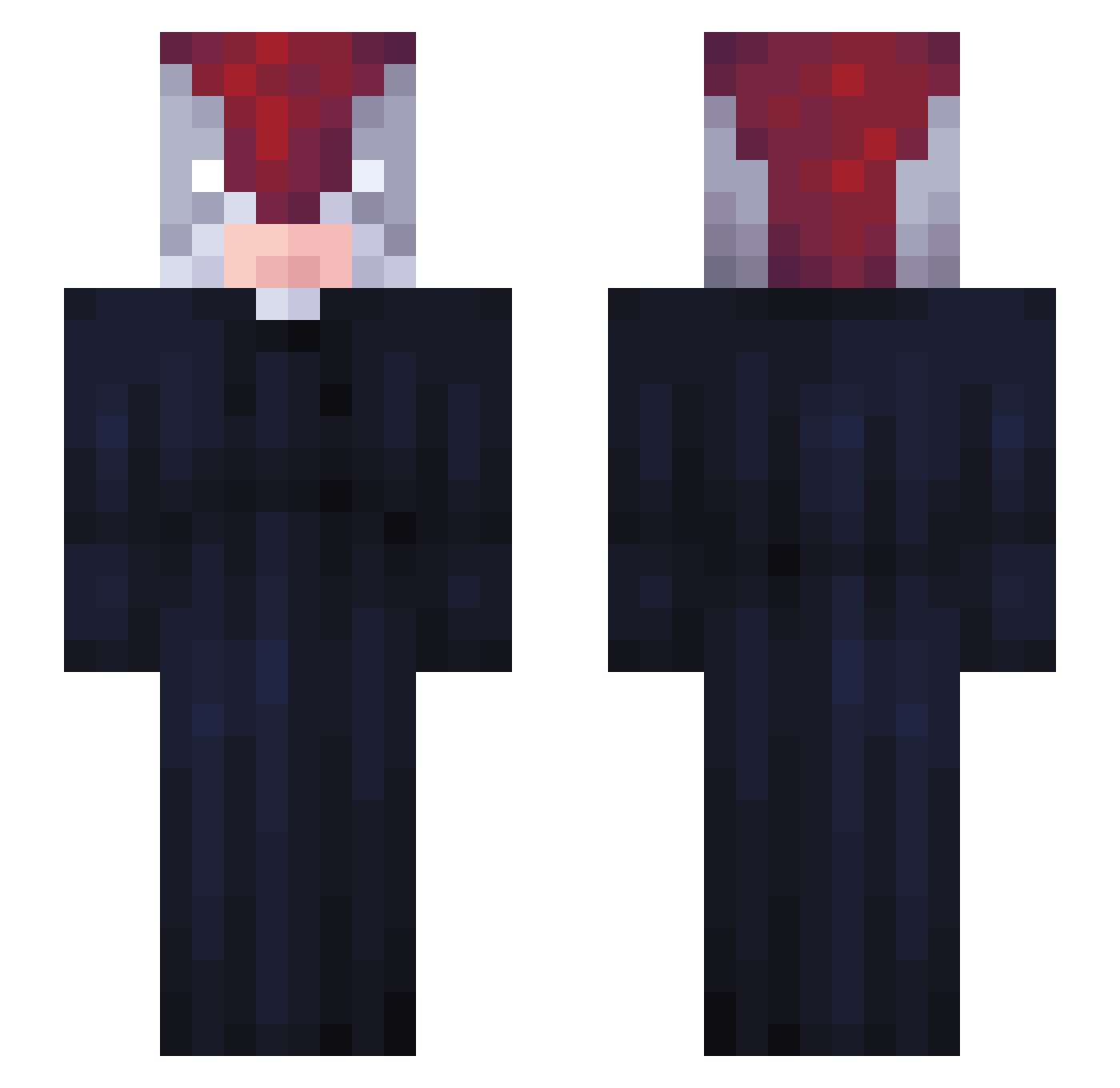 Yahweh Minecraft skin, front and back view