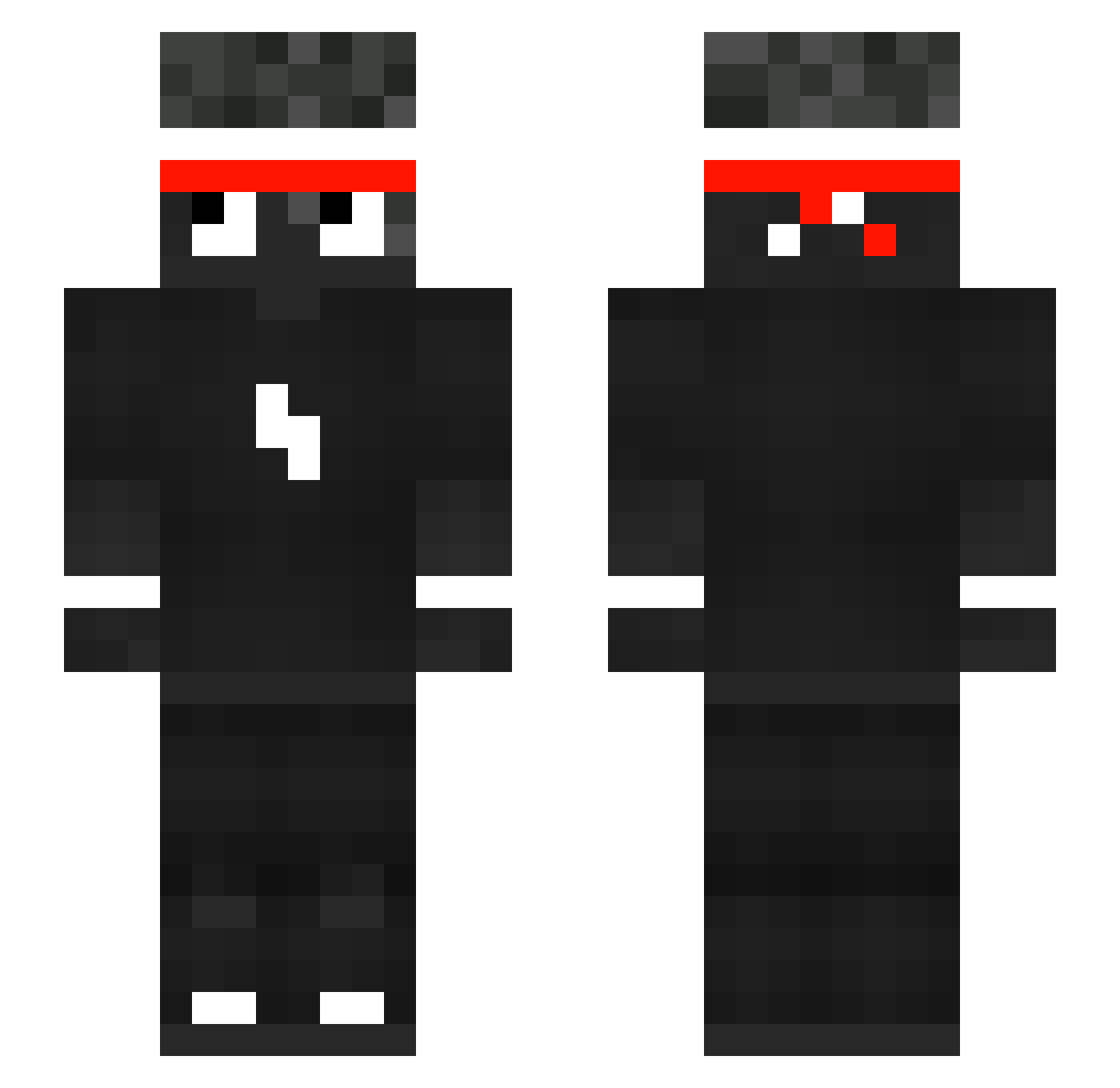 SuperSkillPlayer Minecraft skin, front and back view