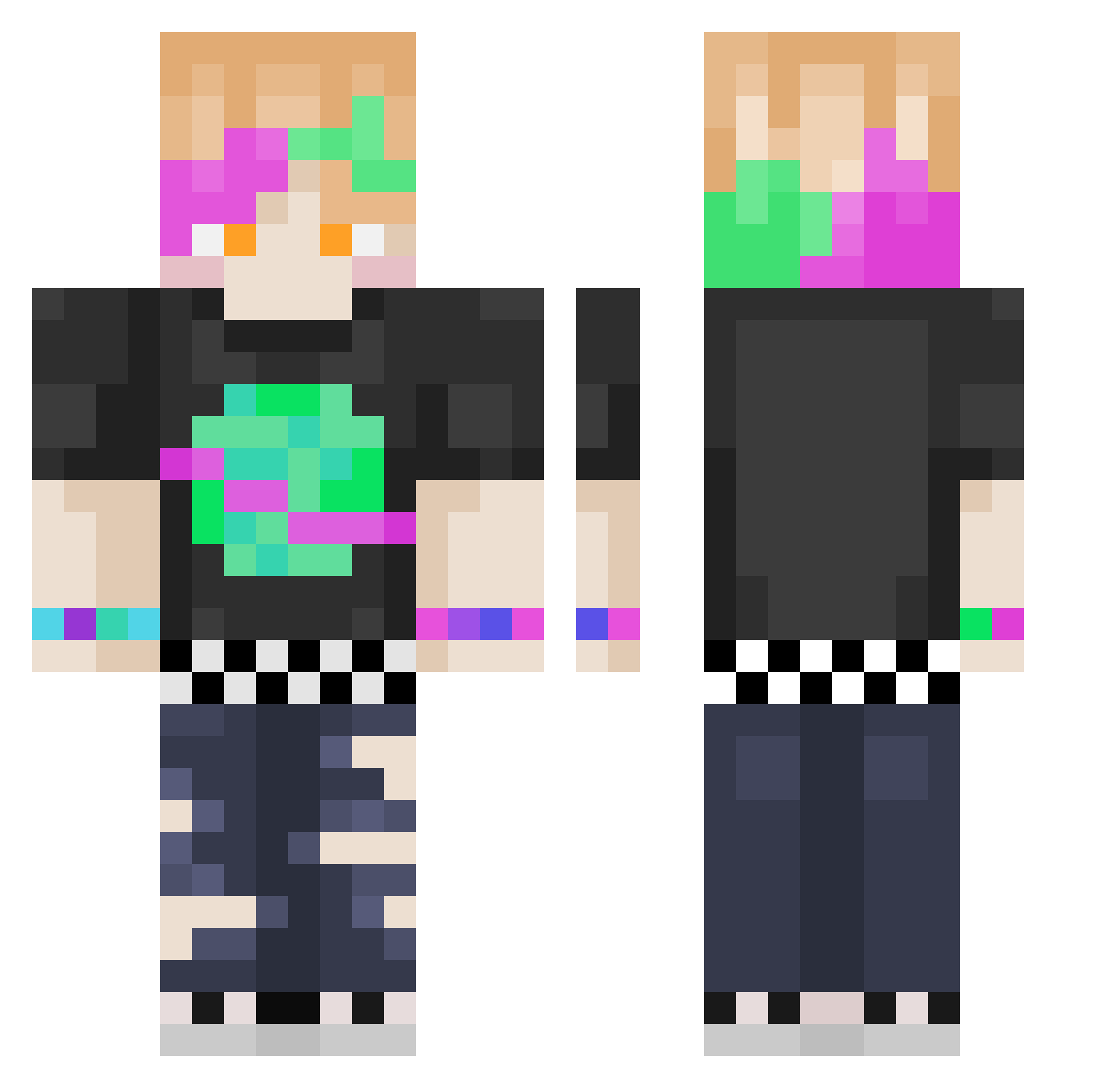 Coberlikesch33ks Minecraft skin, front and back view