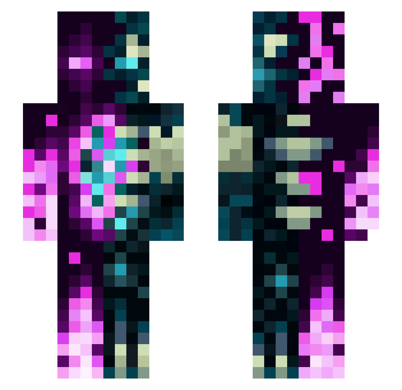 TheBlackLion_ Minecraft skin, front and back view