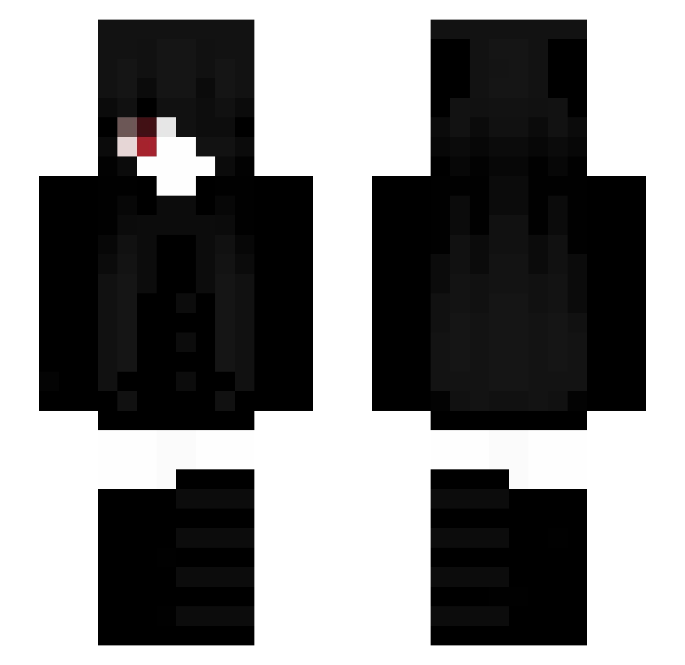 SinnMC Minecraft skin, front and back view