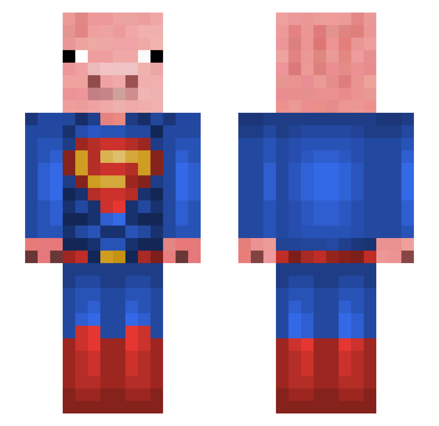 axel095 Minecraft skin, front and back view