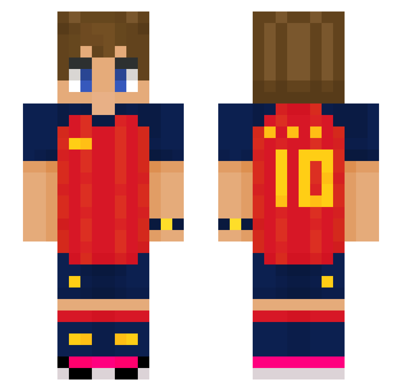 oKizmo Minecraft skin, front and back view