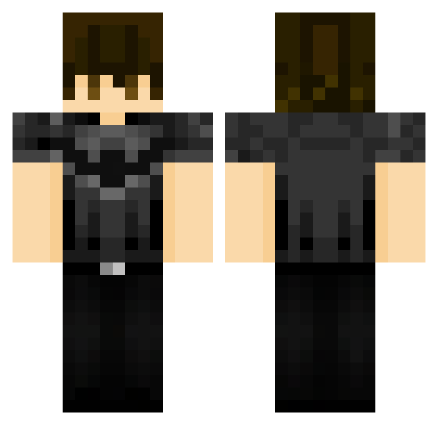 ryhiou Minecraft skin, front and back view