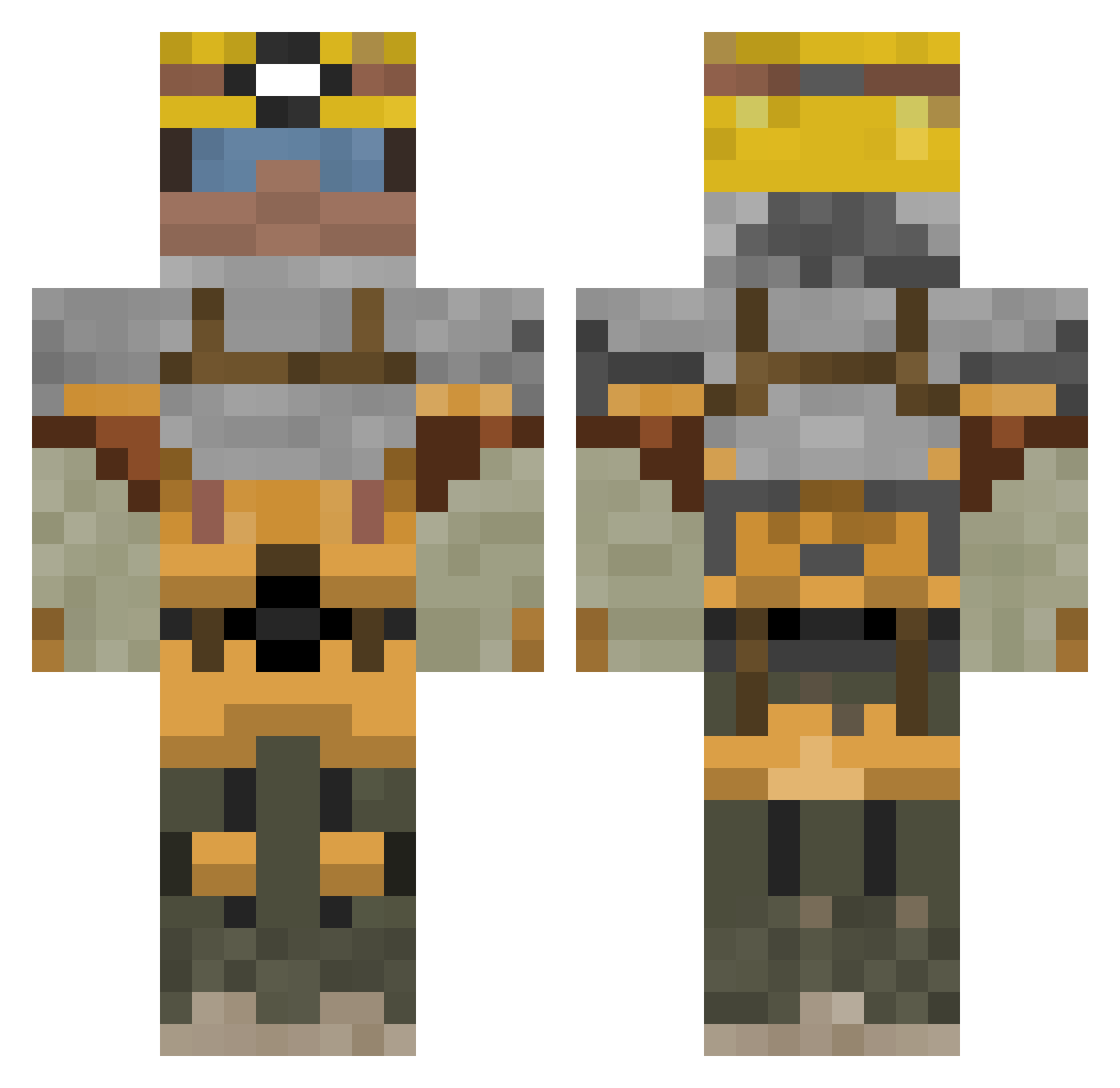 SwatHero Minecraft skin, front and back view