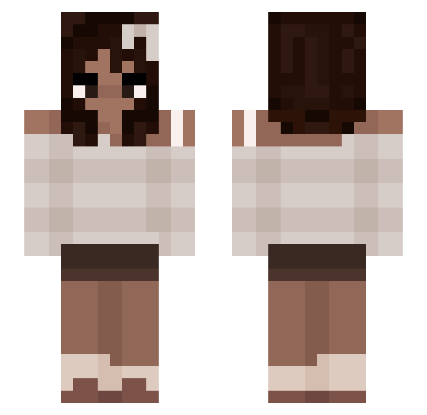 xlailajanex4881 Minecraft skin, front and back view