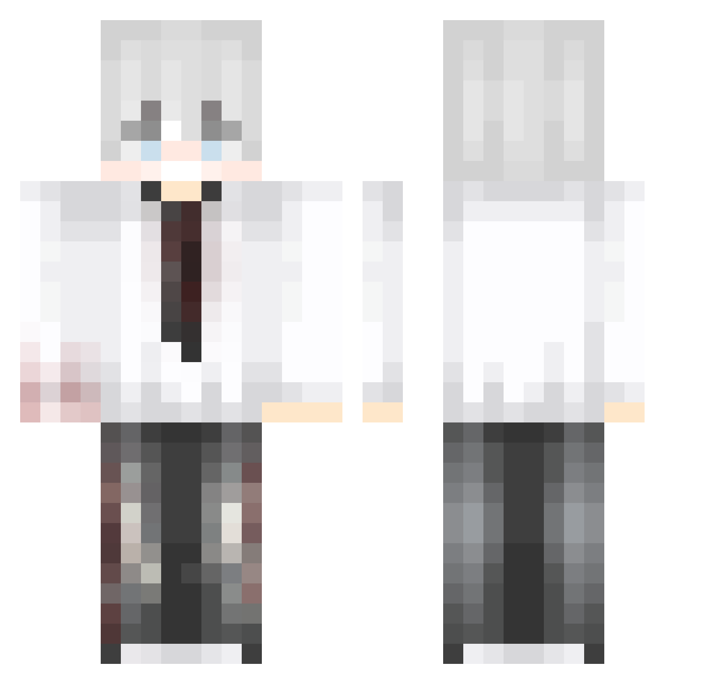 b1nn04 Minecraft skin, front and back view