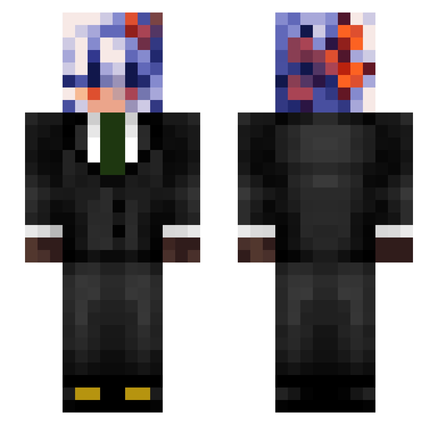 TheBaum820 Minecraft skin, front and back view