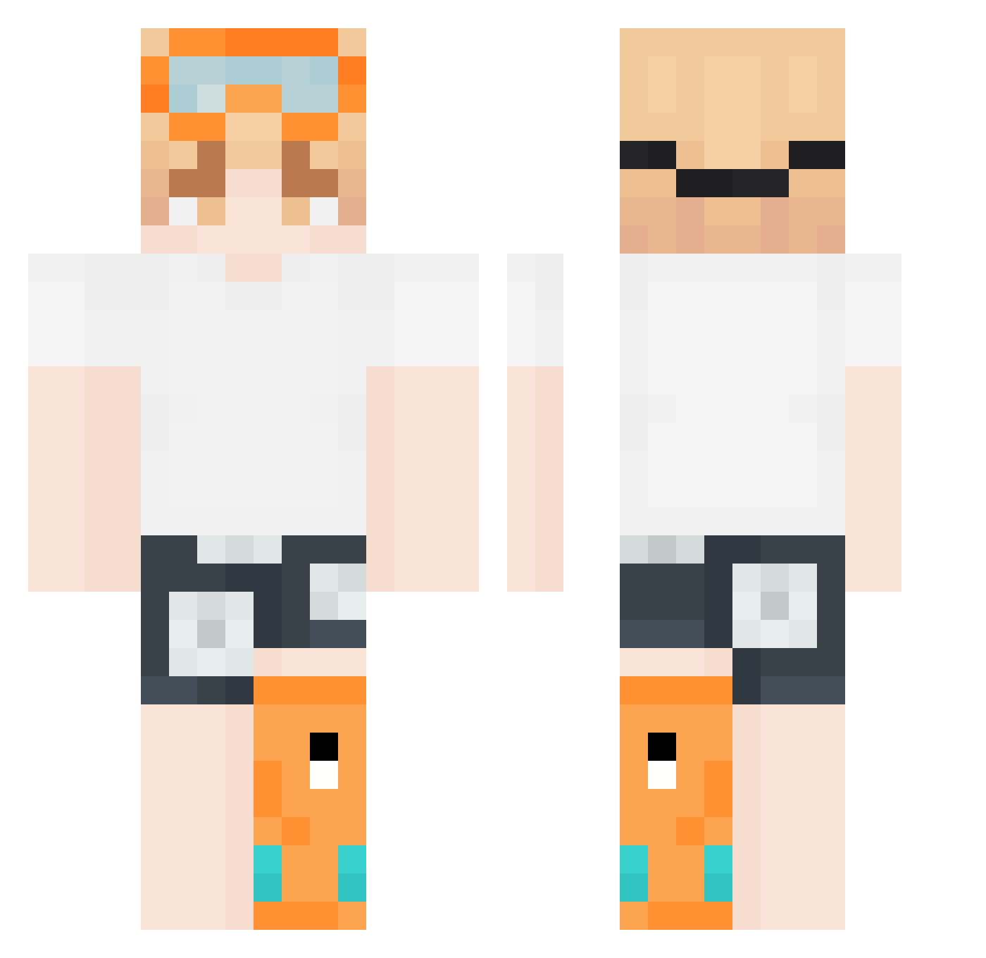 Nazar976 Minecraft skin, front and back view