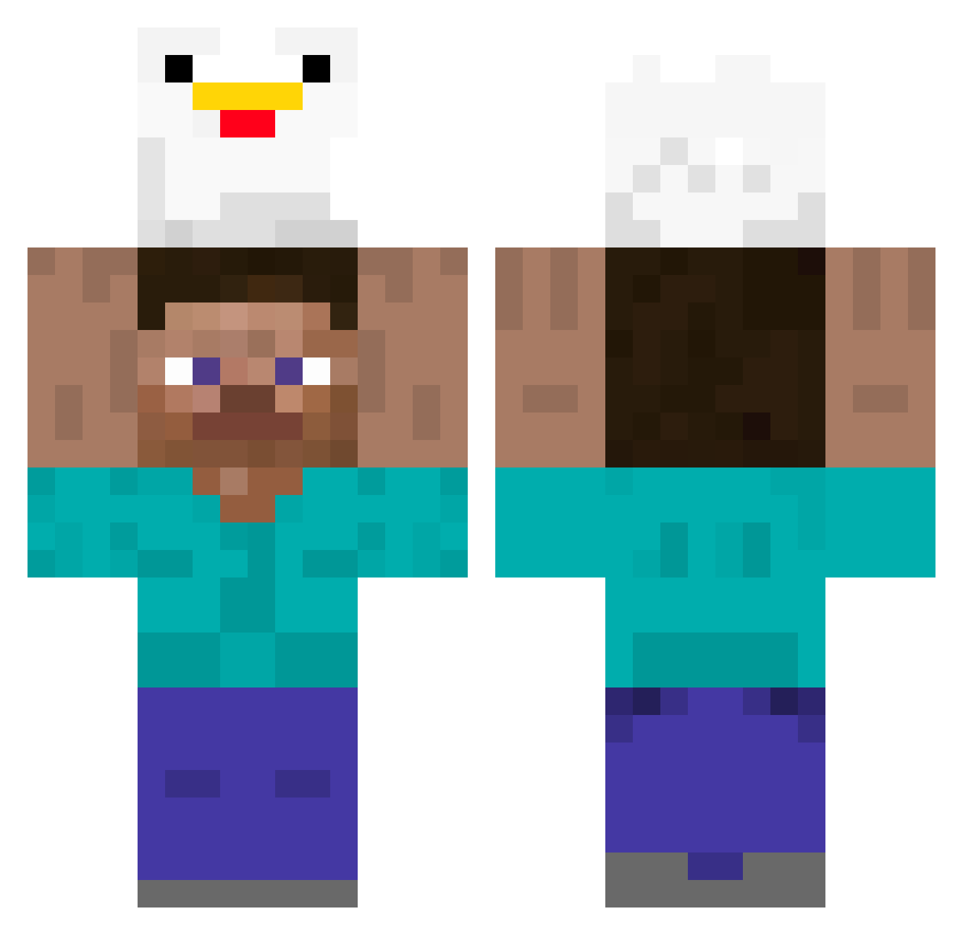 SlugOnDeez Minecraft skin, front and back view
