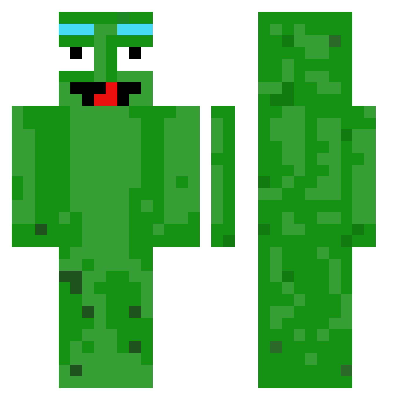 jasob Minecraft skin, front and back view