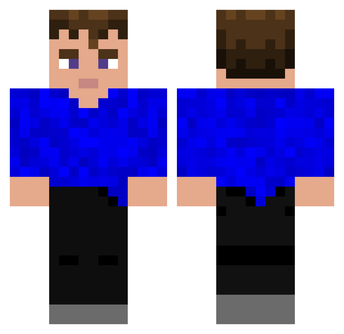 xonip23417 Minecraft skin, front and back view