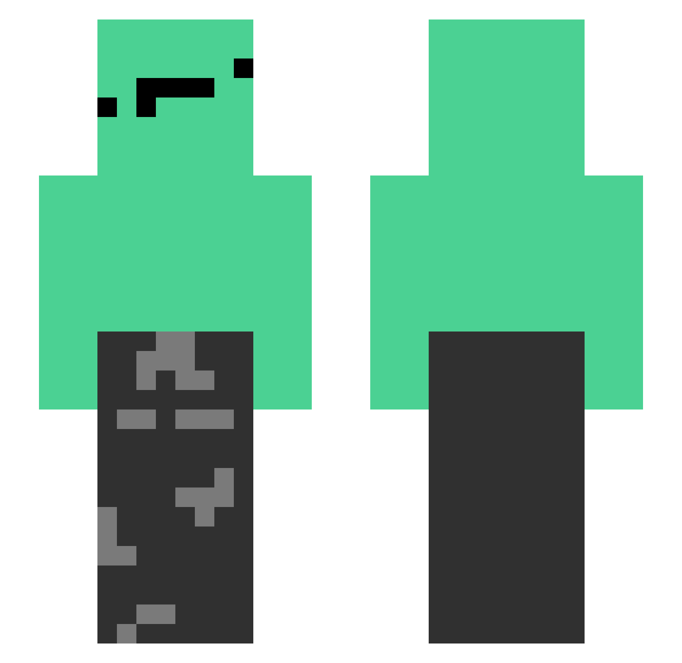 tpwqt Minecraft skin, front and back view