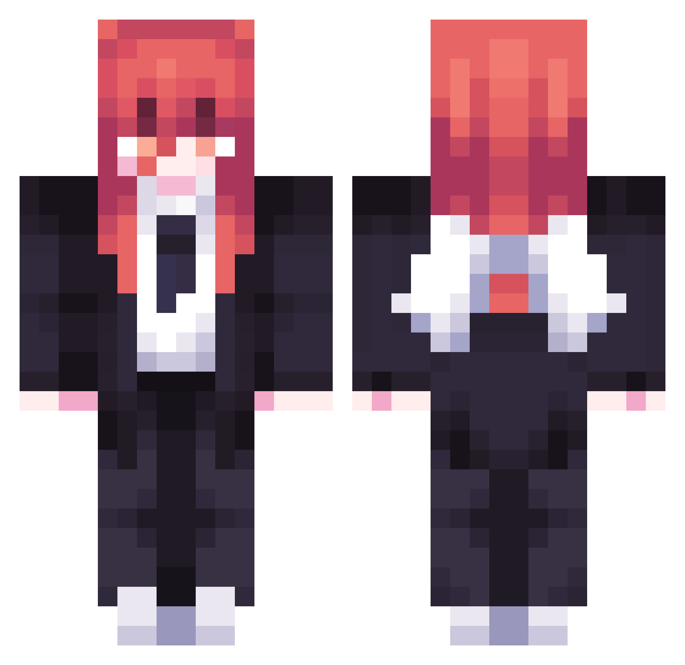 Sqwash88 Minecraft skin, front and back view