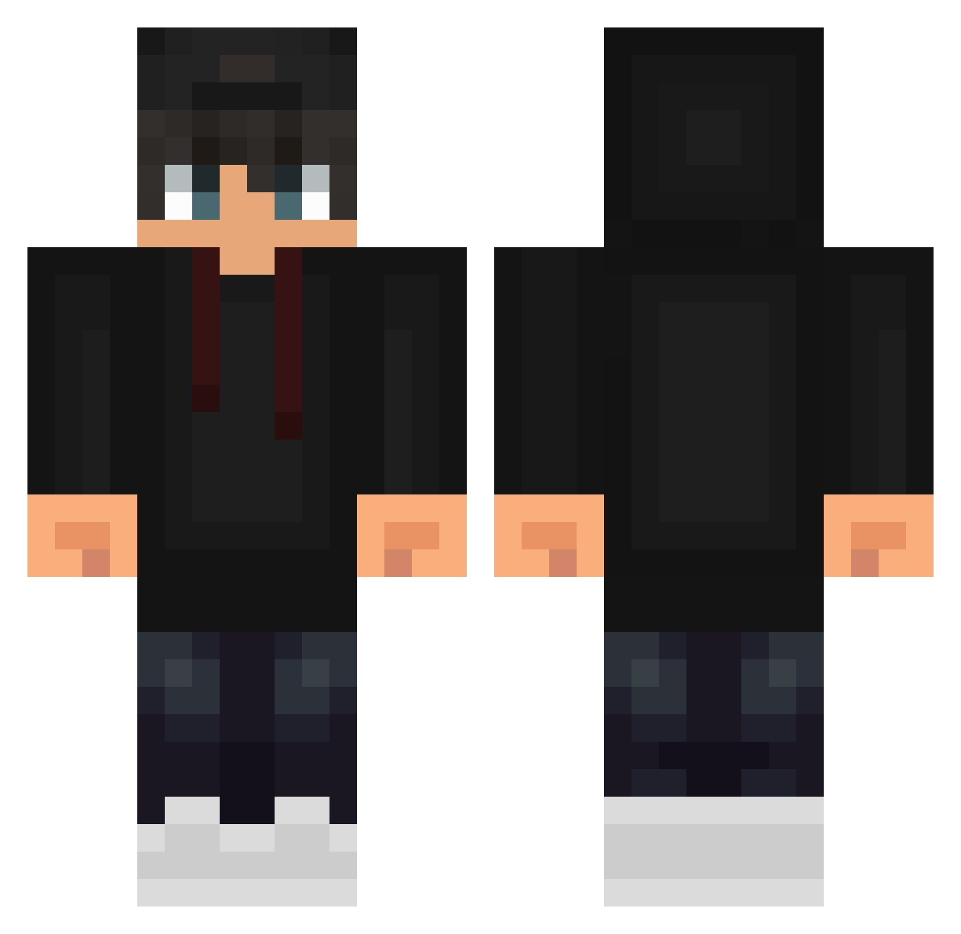 SHOK_2_ Minecraft skin, front and back view