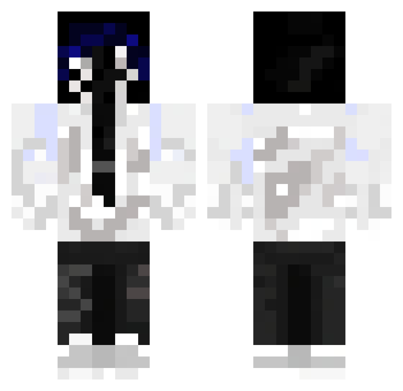 Vencio20pl Minecraft skin, front and back view
