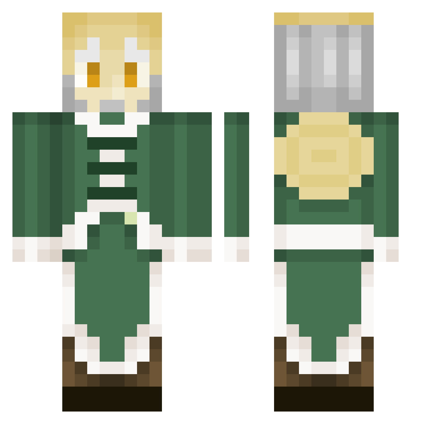 saitkick Minecraft skin, front and back view