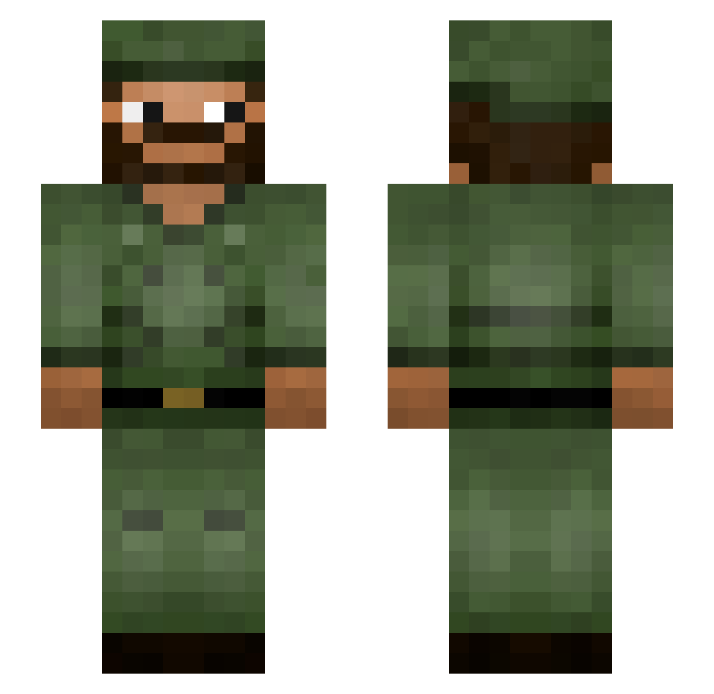 nastaczeul Minecraft skin, front and back view