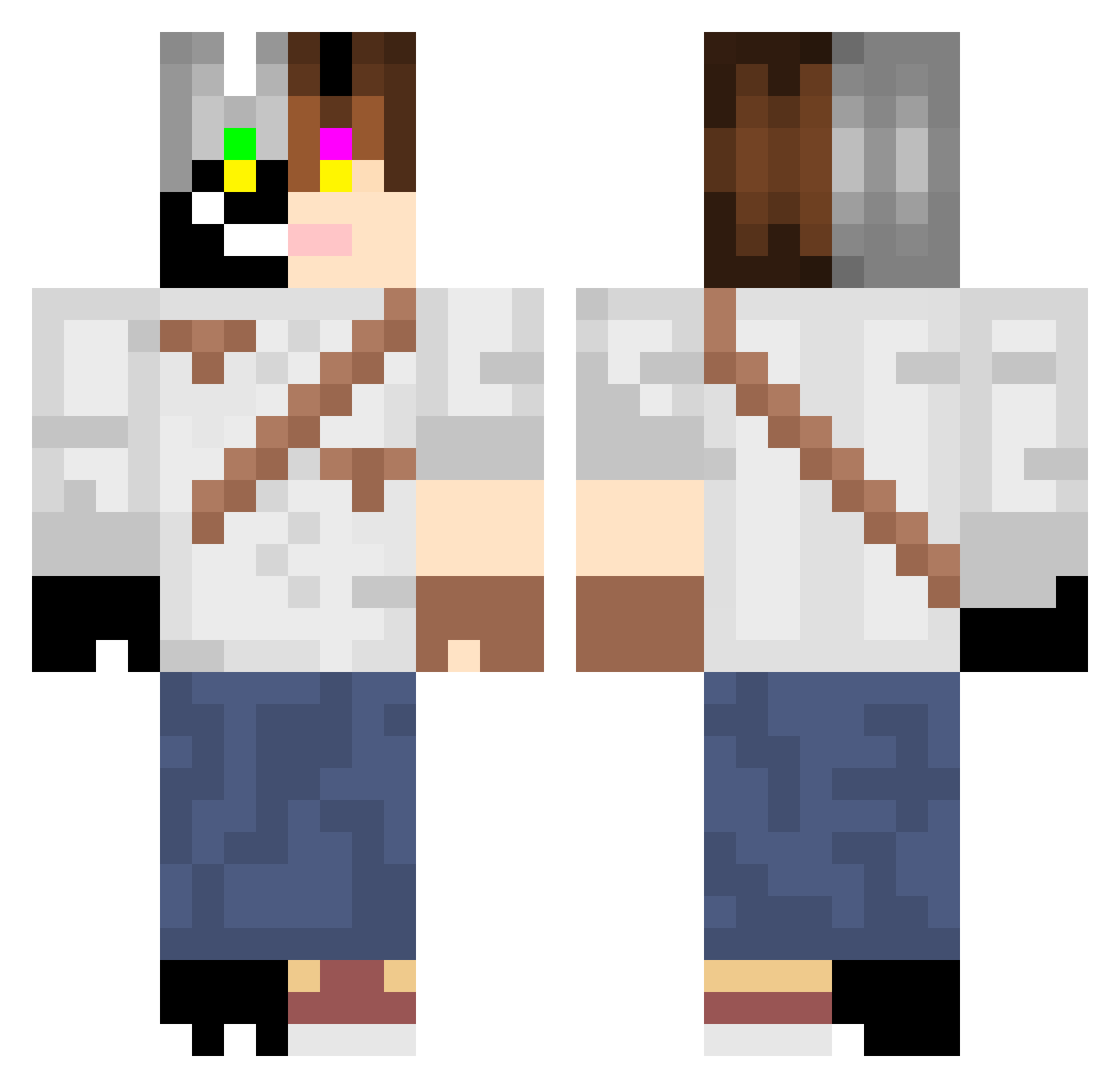 TerryMisu Minecraft skin, front and back view