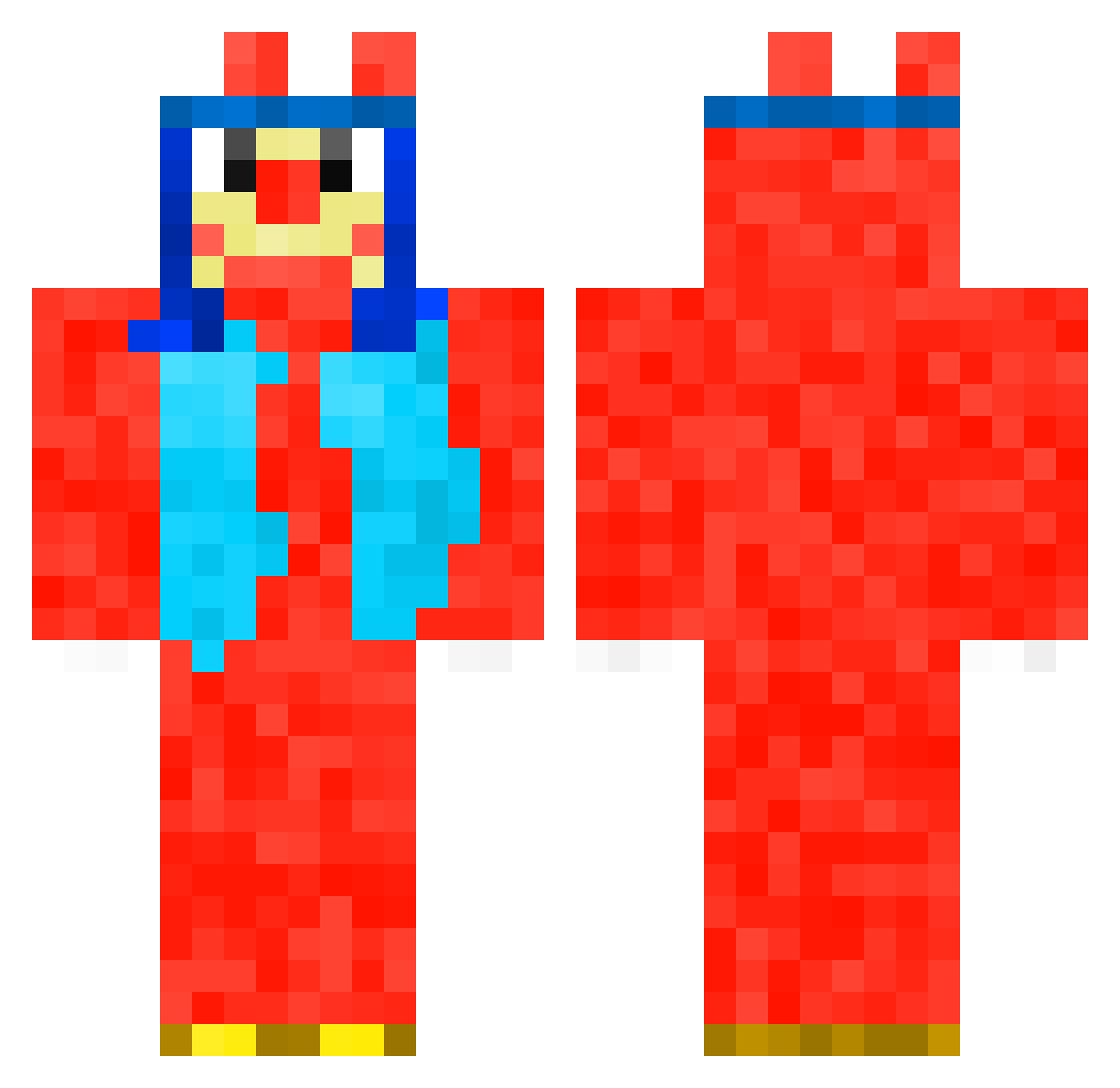 valkorn282 Minecraft skin, front and back view