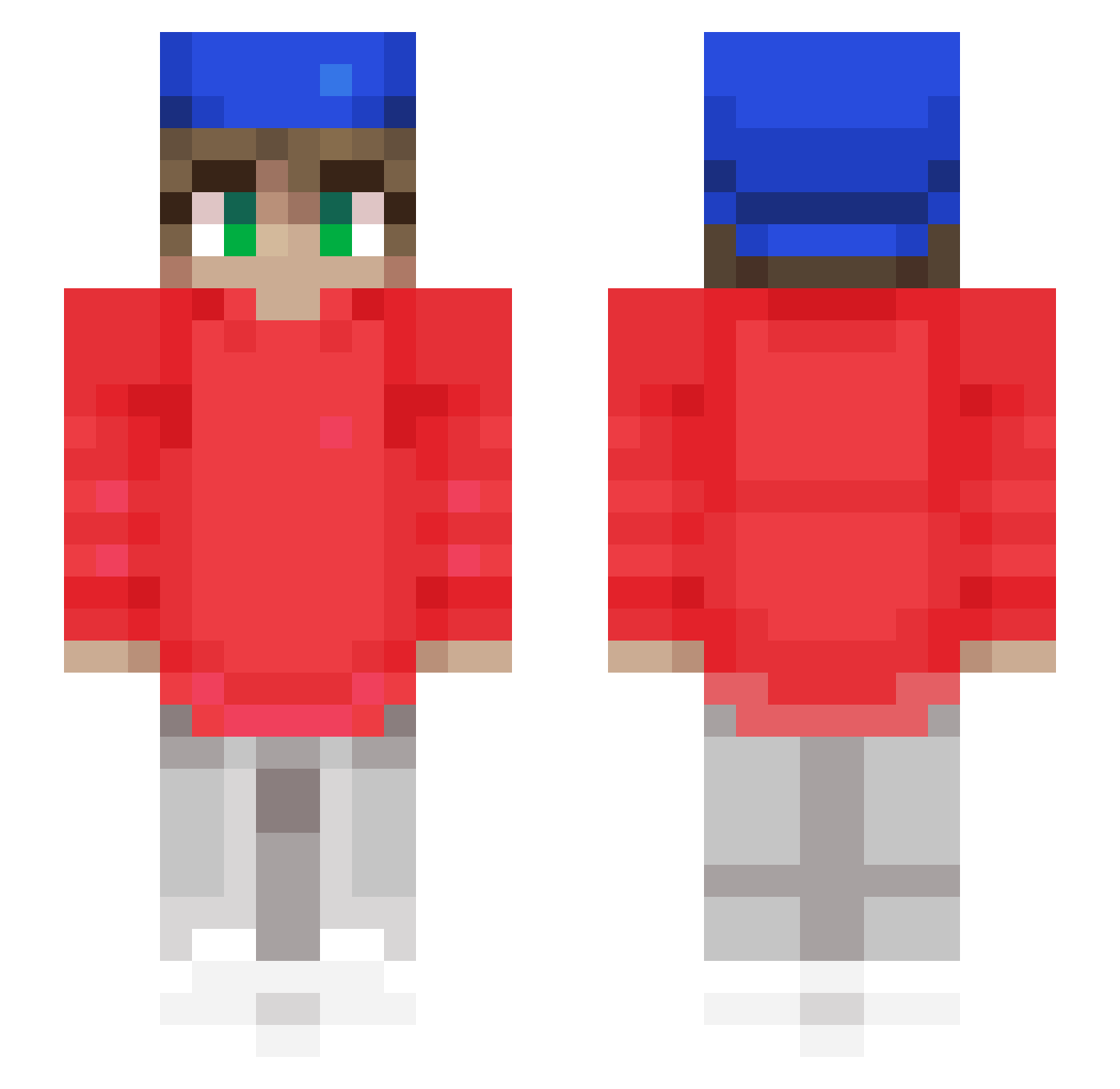 sshyygguyy Minecraft skin, front and back view