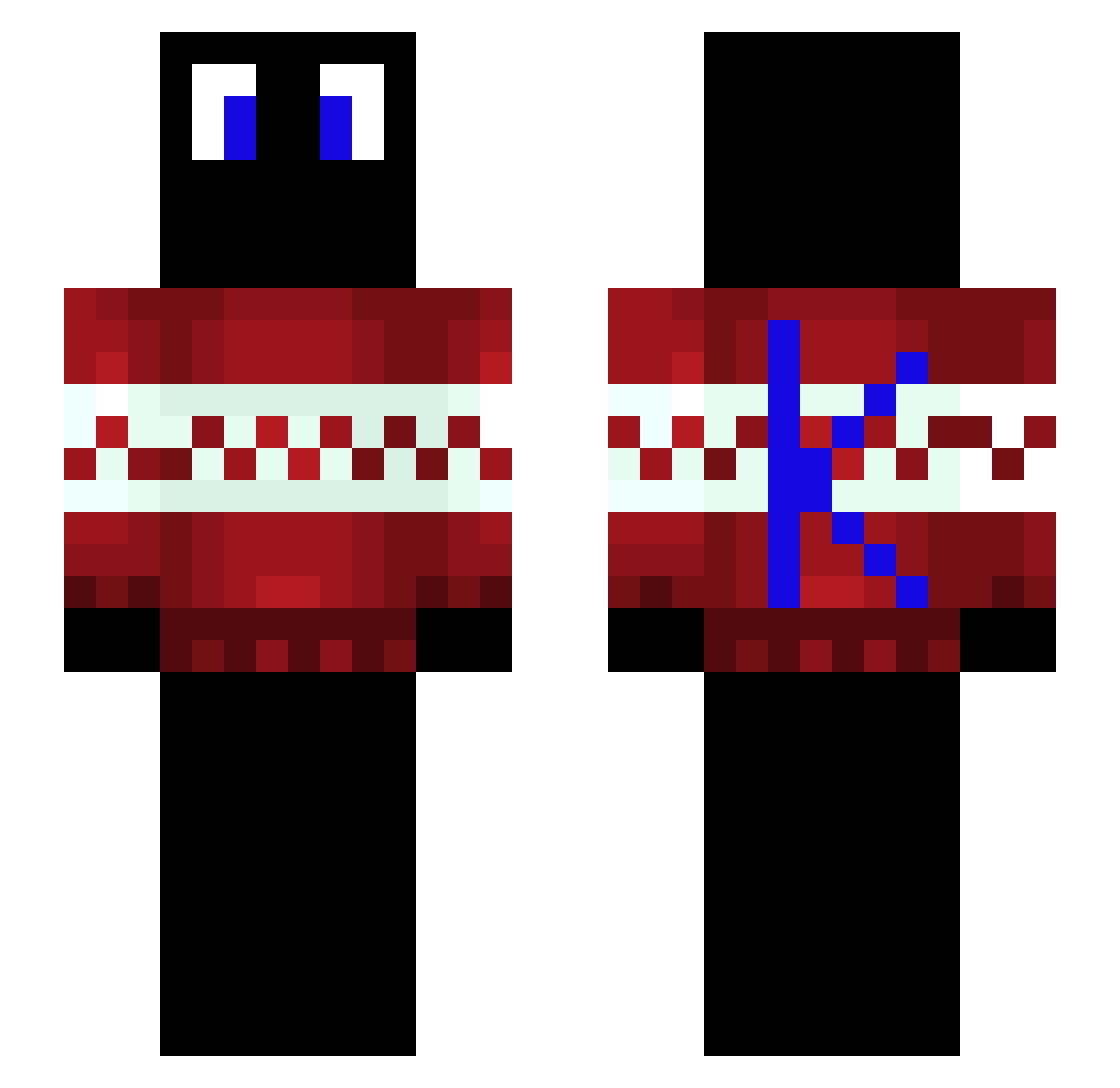 TaoKhongTrinh Minecraft skin, front and back view