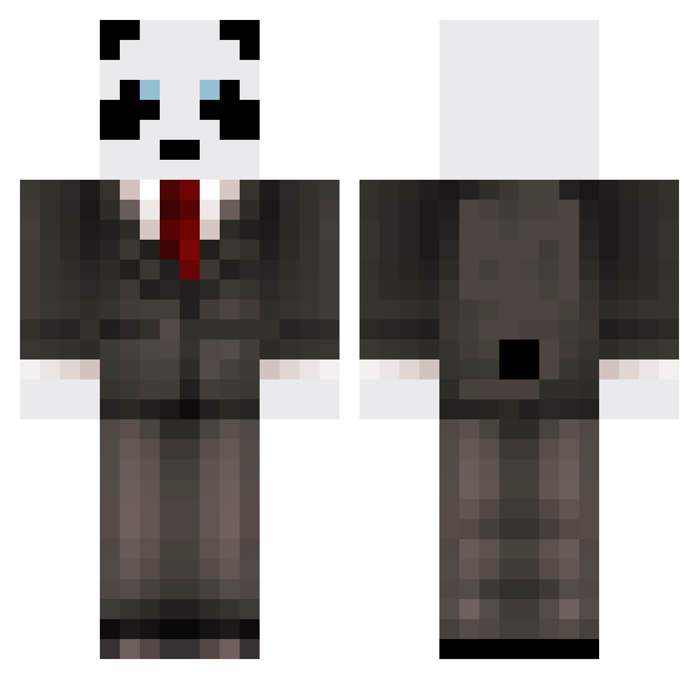 S1nchron1zed Minecraft skin, front and back view