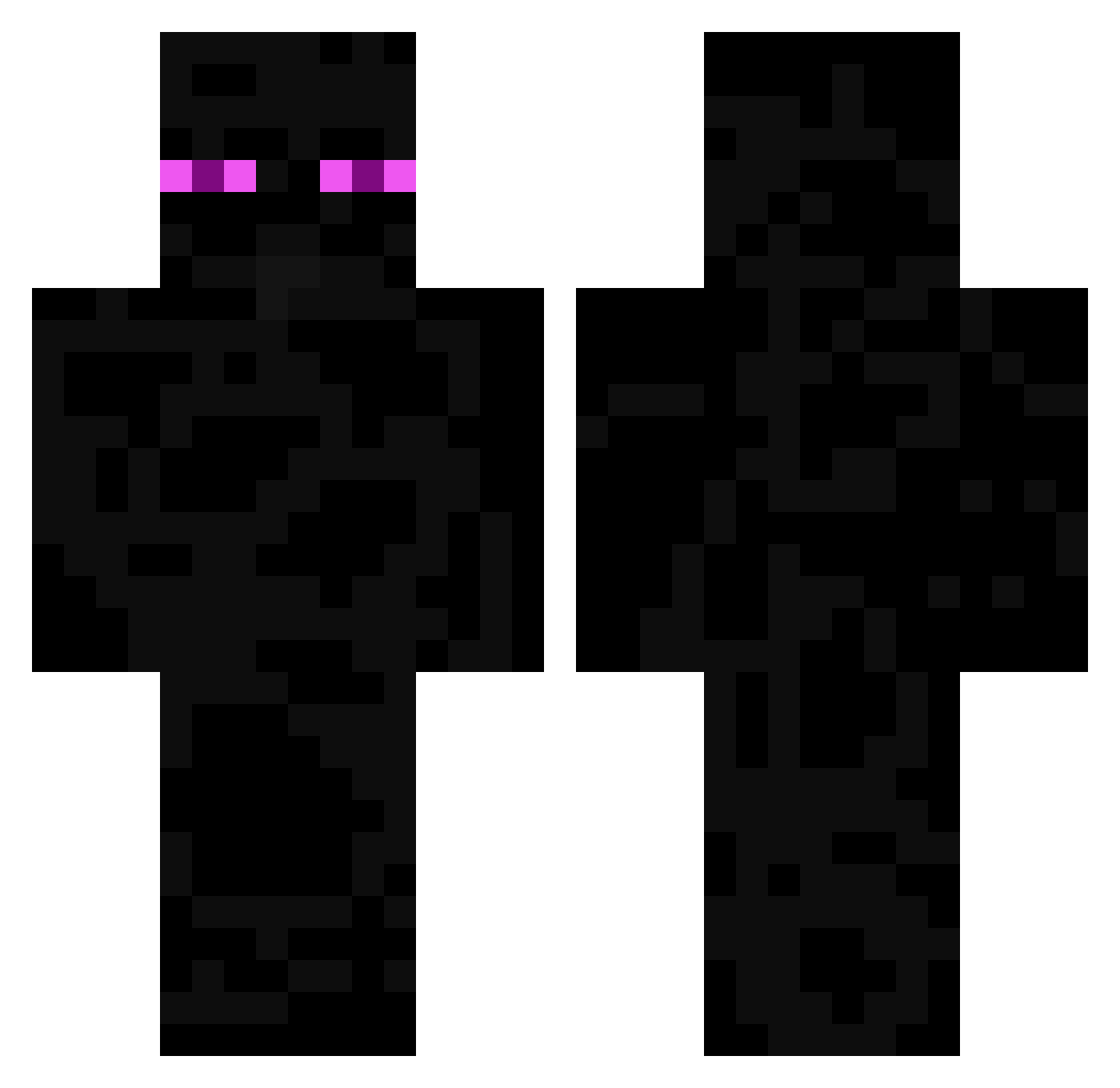 shlinop Minecraft skin, front and back view