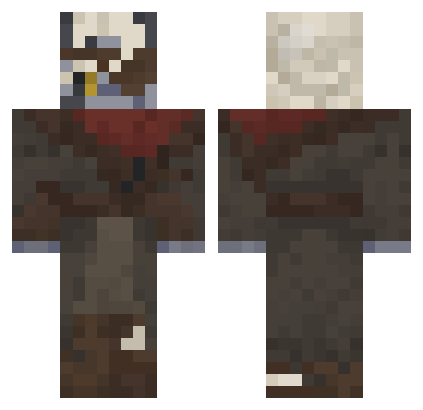 Reneksia Minecraft skin, front and back view