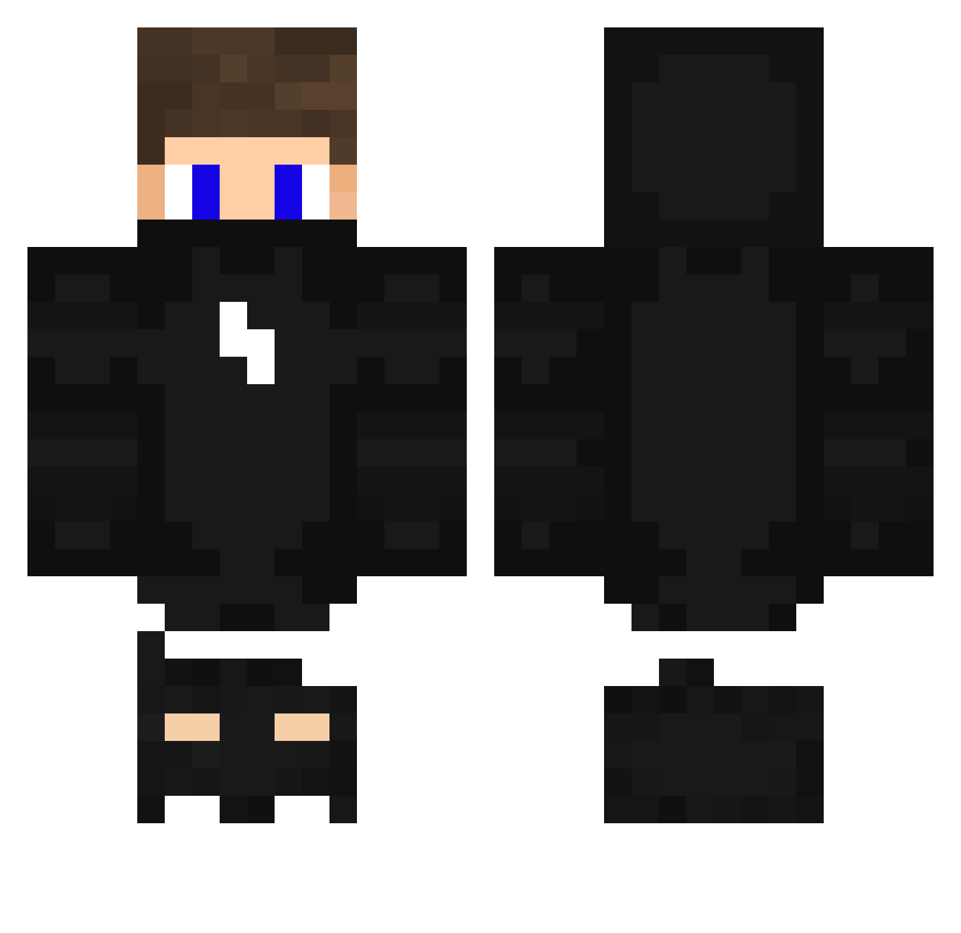 PZKN_PEAT Minecraft skin, front and back view