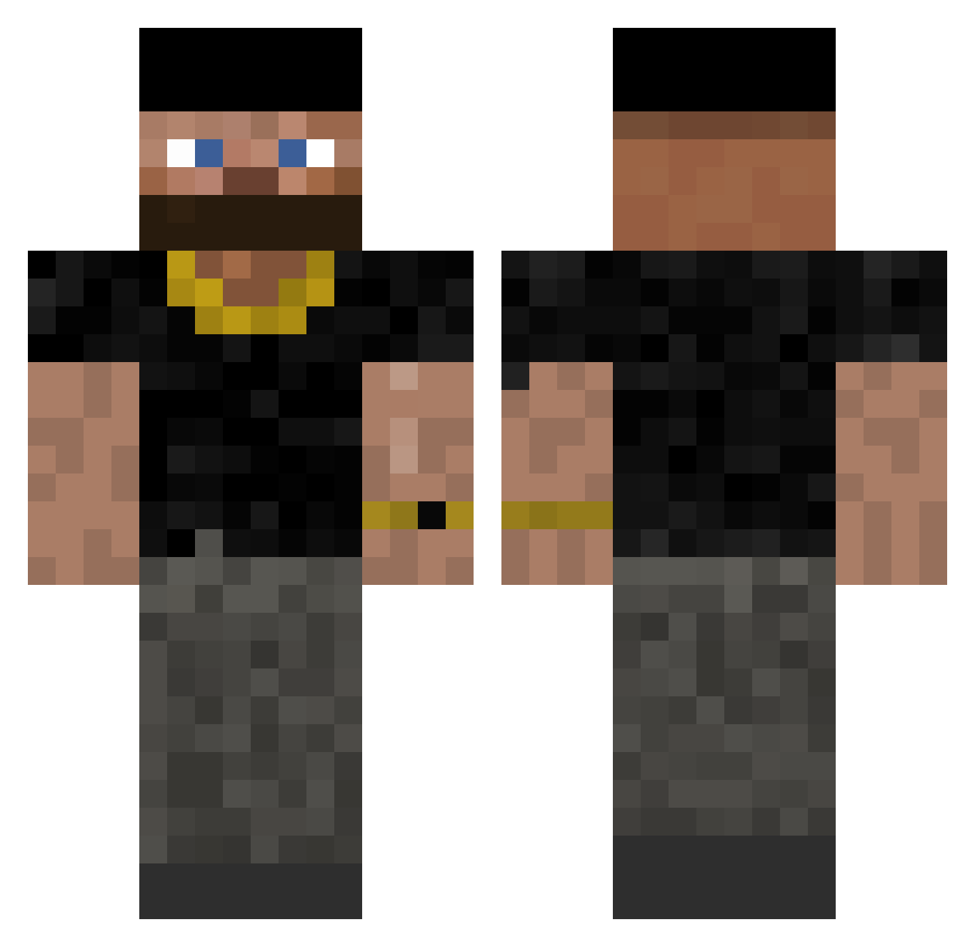 SnuifjeWiet Minecraft skin, front and back view
