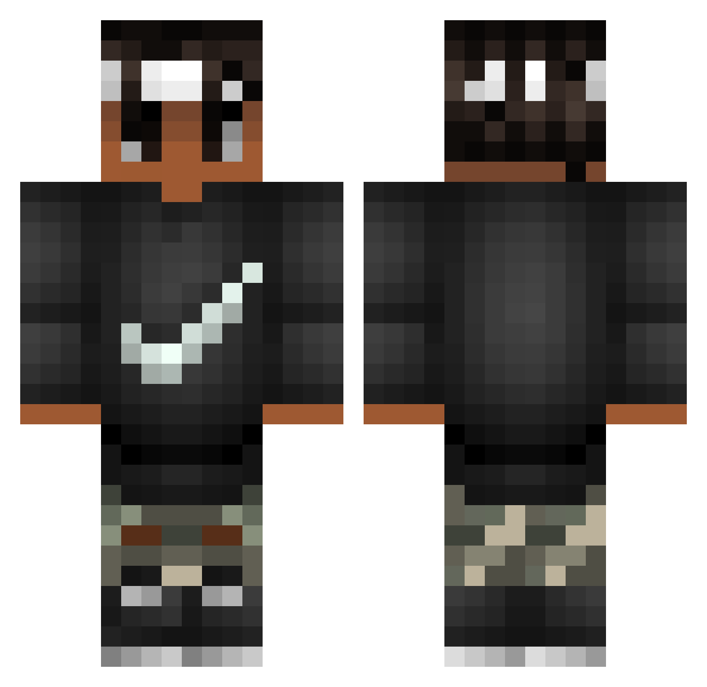 4mIsBack_ Minecraft skin, front and back view