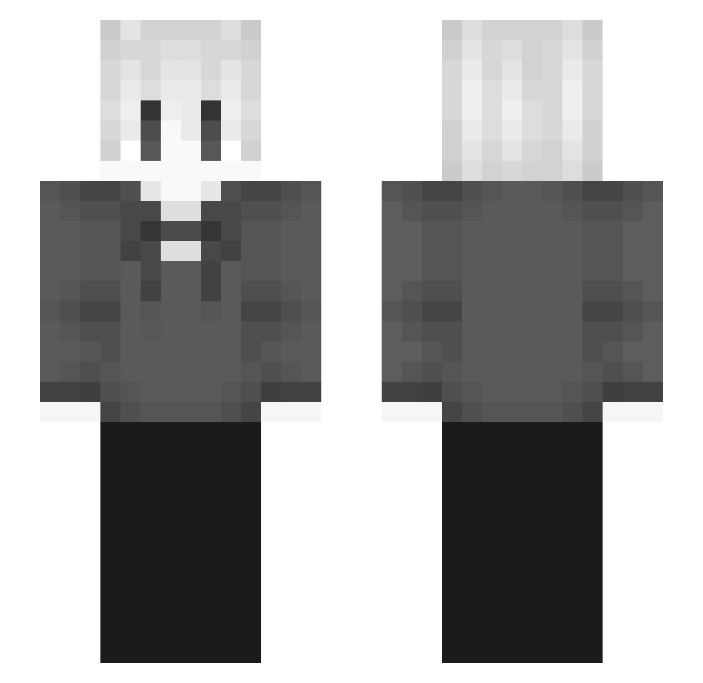 ystq Minecraft skin, front and back view