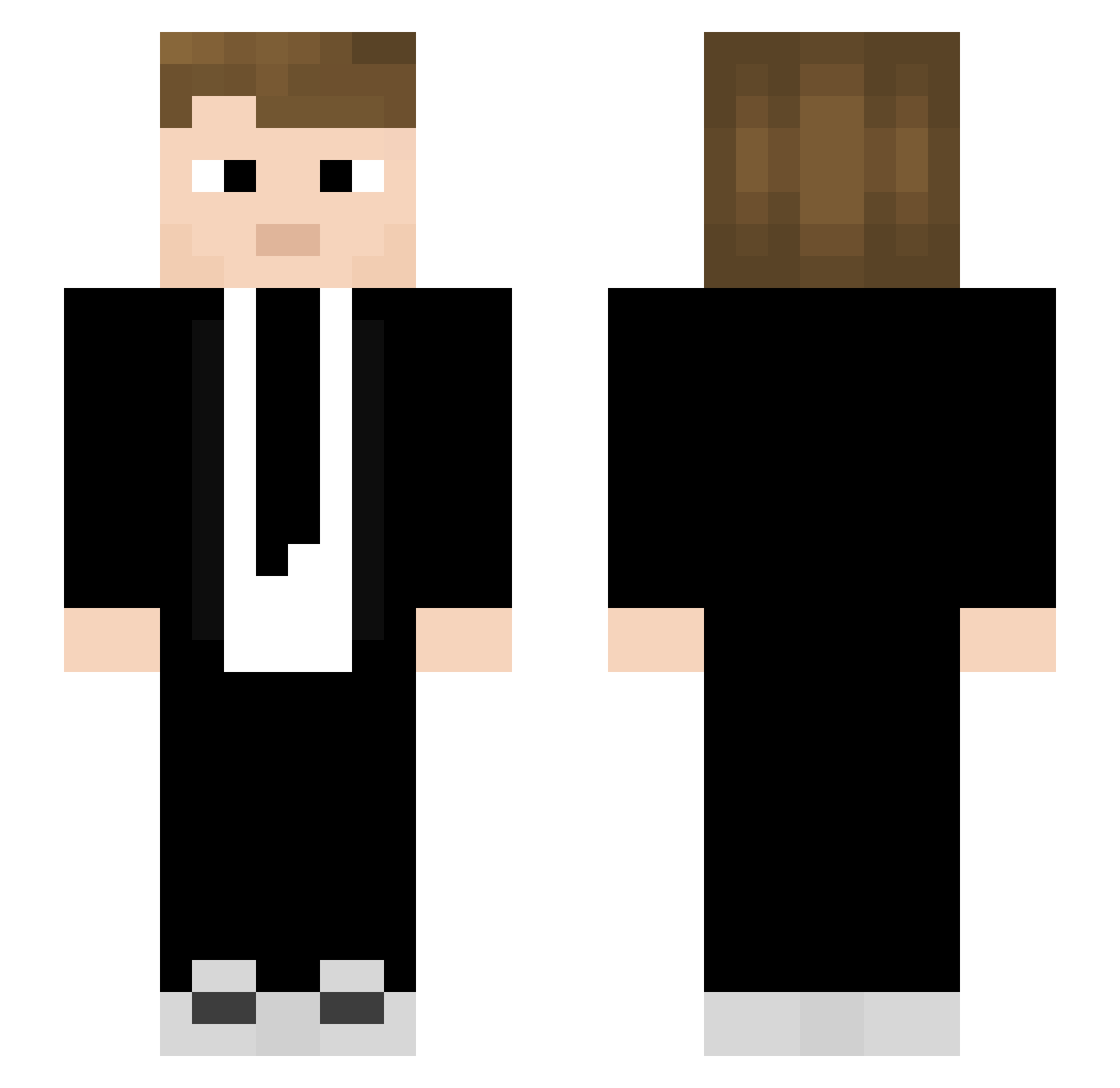 Semxo Minecraft skin, front and back view
