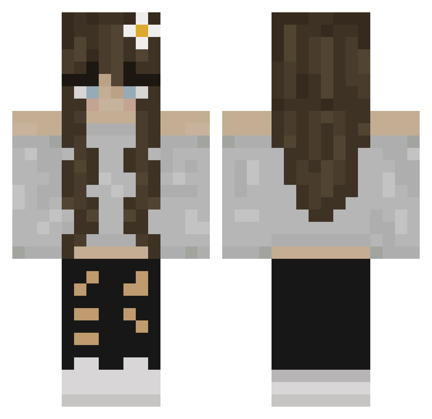 Tarik36 Minecraft skin, front and back view