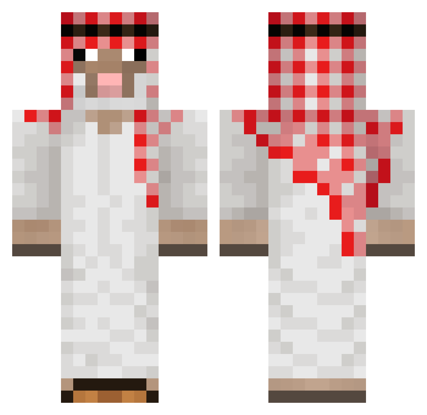 Orphiii Minecraft skin, front and back view