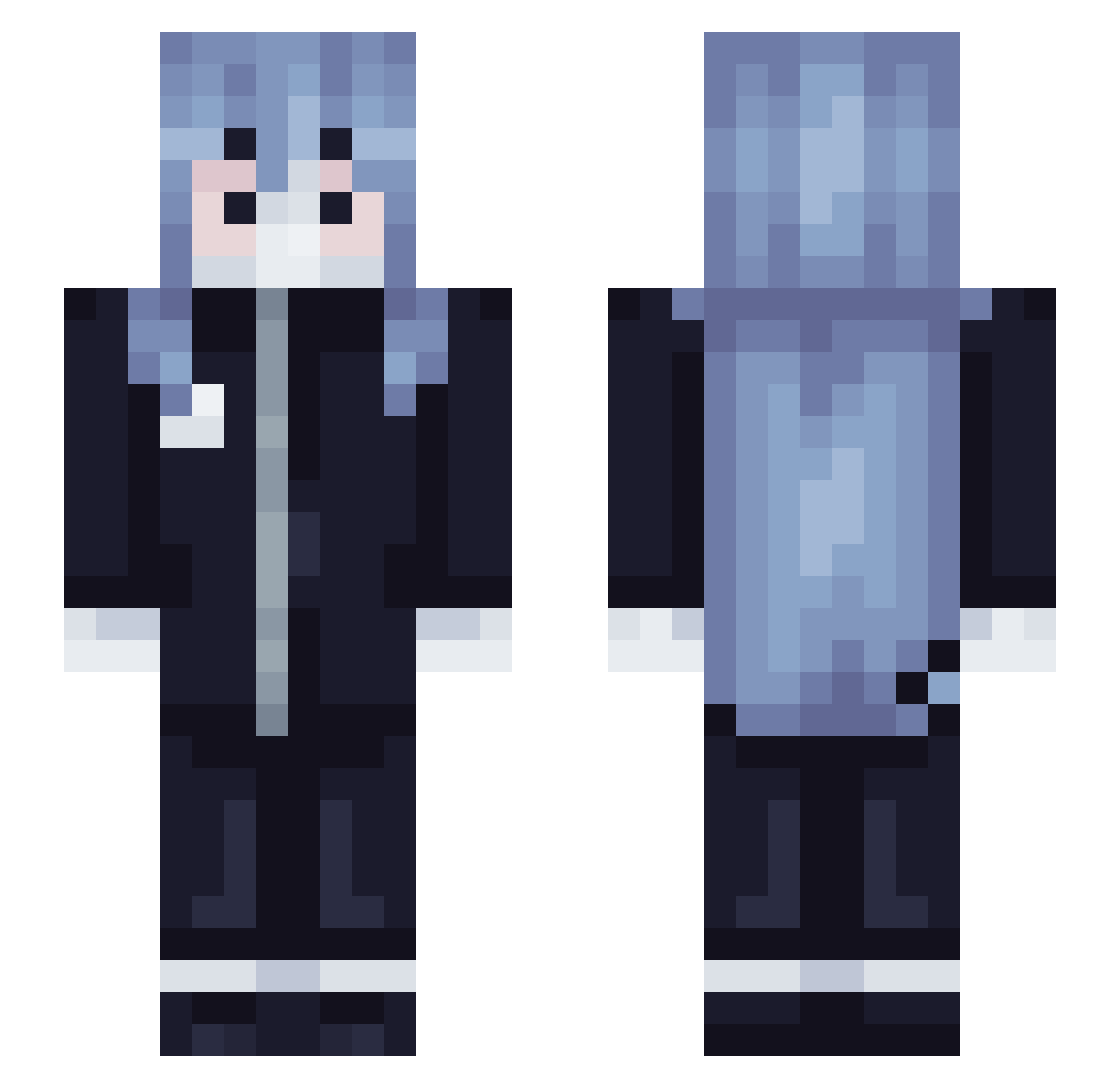 imatrix Minecraft skin, front and back view